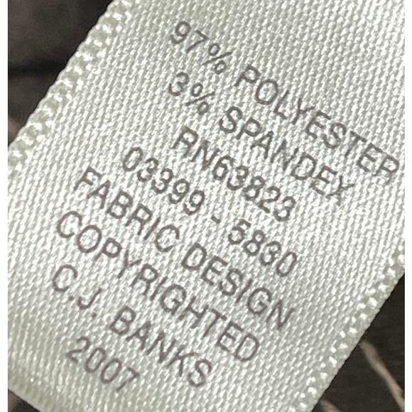 CJ Banks Shirt Women Plus 0X Brown Button Up Long Sleeve Floral Embroidery - Picture 5 of 6